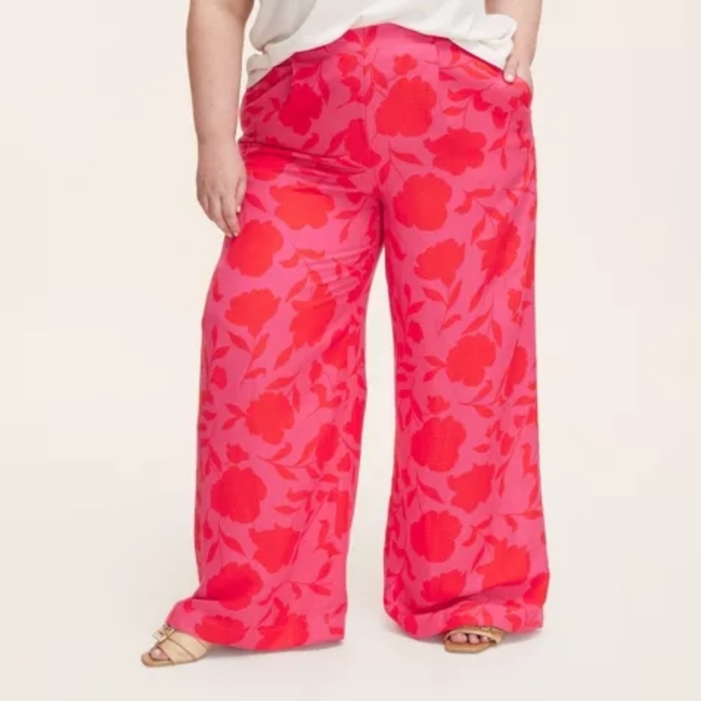 Classic Rose High-Rise Linen Trousers - kate spade new york x Target Pink/Red 1X